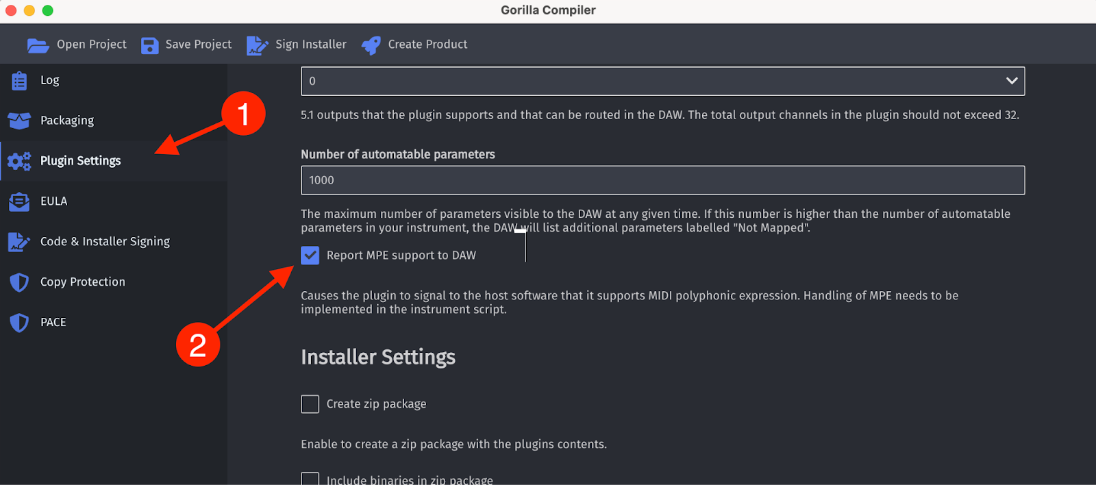 MPE support in Gorilla Compiler