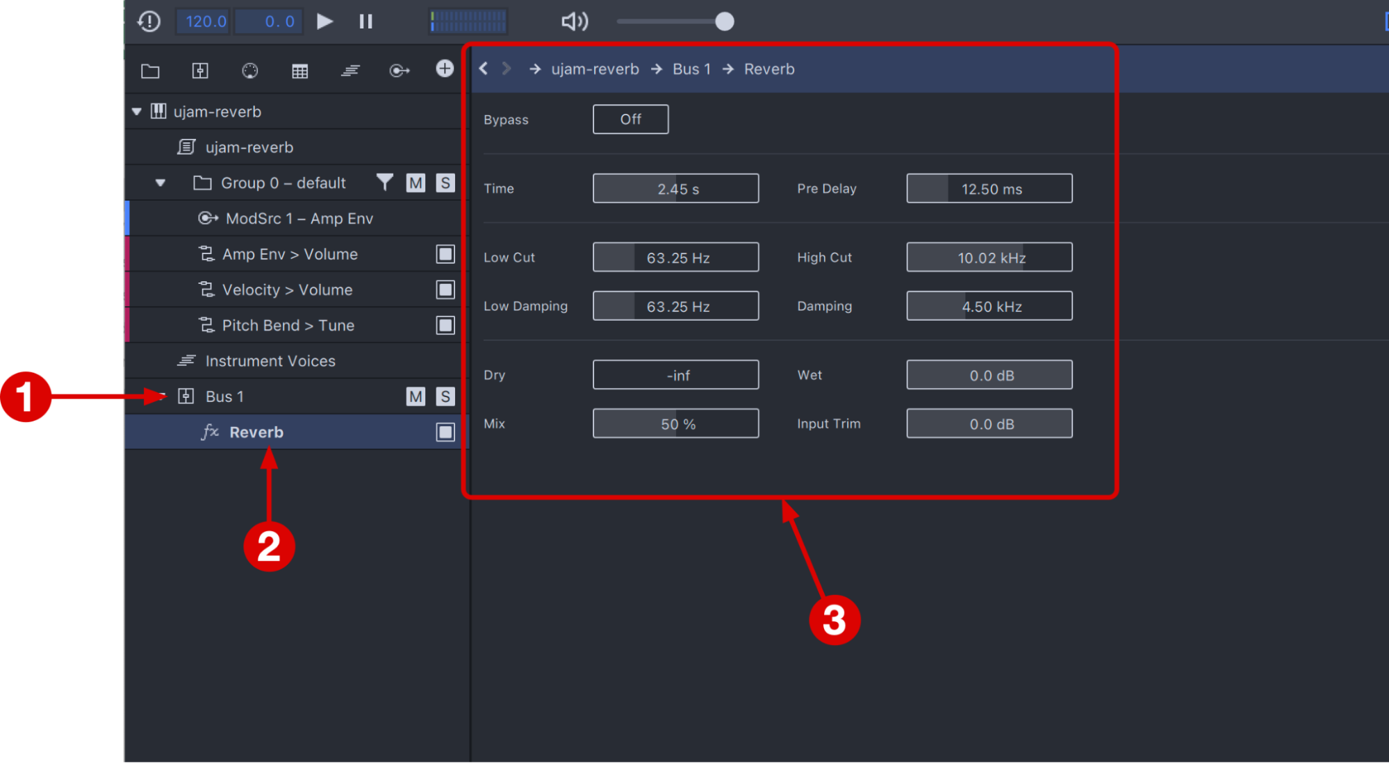 Gorilla Editor - Reverb FX Example