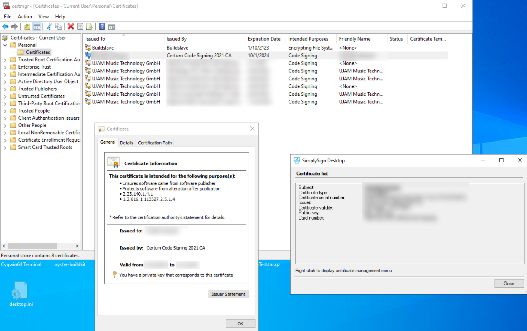 Windows Certificate Manager Windows Certificate Manager