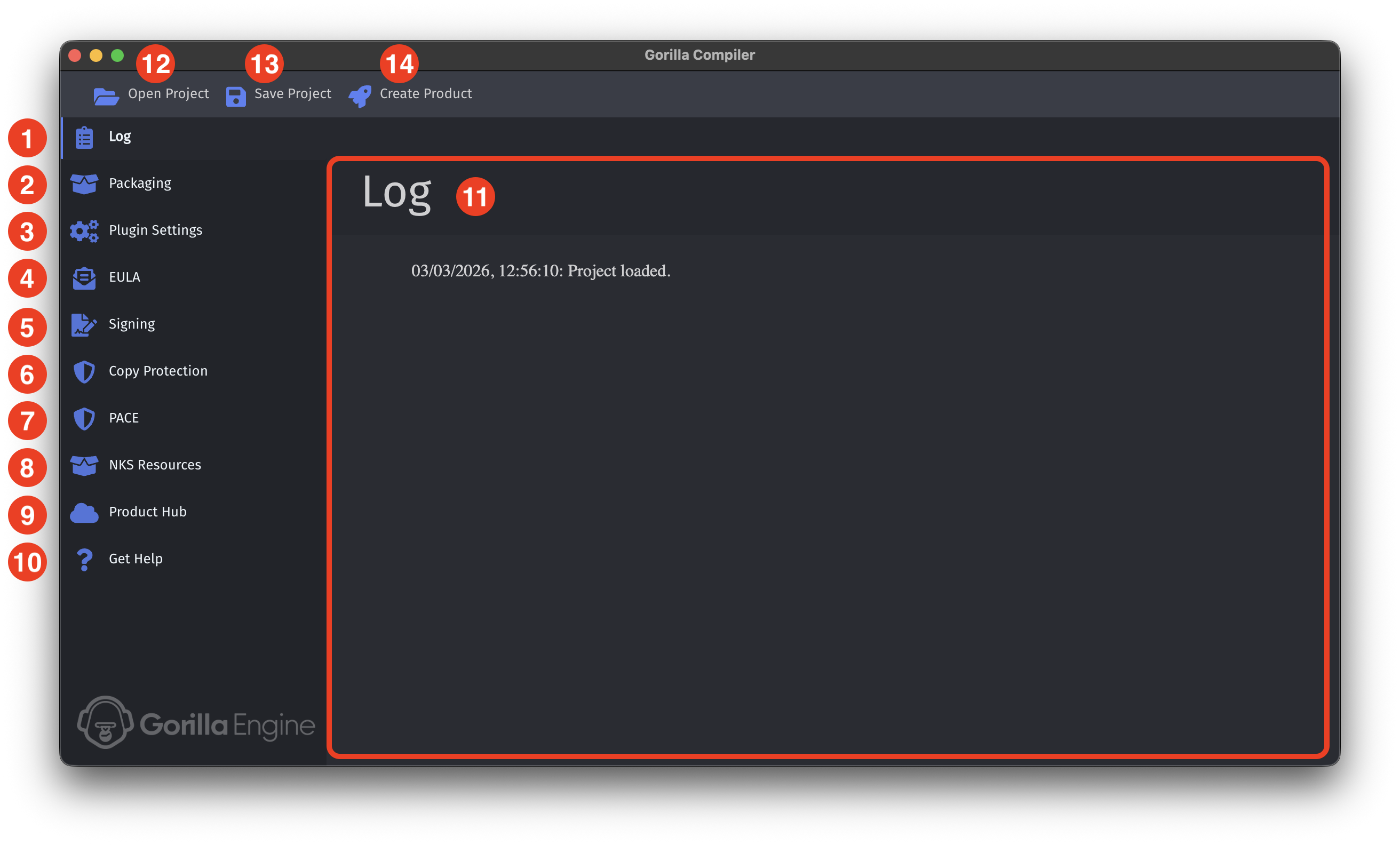 Image not found: ../Gorilla_Compiler_User_Guide/images/Gorilla_Compiler_Main_Screen_Callouts.png Image not found: ../Gorilla_Compiler_User_Guide/images/Gorilla_Compiler_Main_Screen_Callouts.png